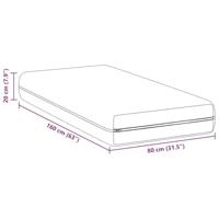 Matrassen Wit 80 x 160 cm 100% polyester stof - thumbnail