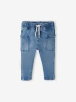 Denim babybroek met elastische tailleband double stone - thumbnail
