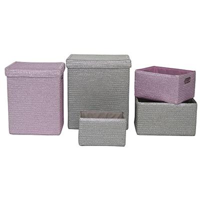 Veelzijdige mand DKD Home Decor Roze Zilverkleurig Polypropyleen 44 x 36 x 50 cm 4 Kg 5 Onderdelen Veelzijdige mand DKD Home Decor Roze Zilverkleurig Polypropyleen 44 x 36 x 50 cm 4 Kg 5 Onderdelen