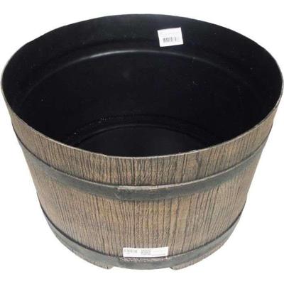 Nature standaard voor regenton met hout-look 45x28,5 cm bruin