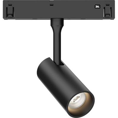 48V Magnetische LED Railspot - Track Spot - Brinton Magni - 6W 440lm 24D - Warm Wit 3000K - Zwart