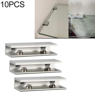 10 STKS dubbel gat aluminiumlegering glas bevestigings clip L 8mm 10 STKS dubbel gat aluminiumlegering glas bevestigings clip L 8mm