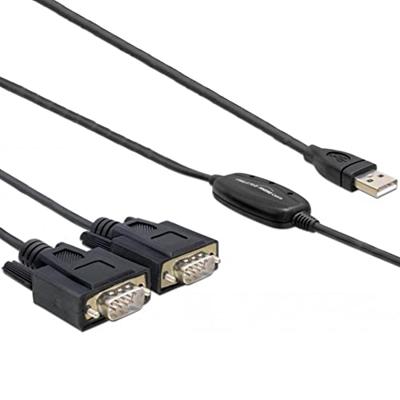 Delock 61886 Adapter USB 2.0 Type-A > 2 x Serieel DB9 RS-232