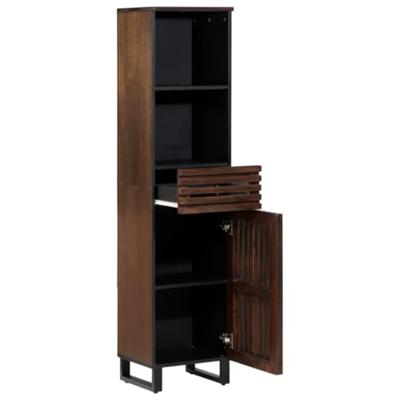 Dressoir 38x34x160 cm massief mangohout bruin