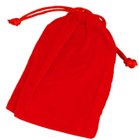 Pendeltasje Fluweel Rood - 10 x 9 cm - thumbnail
