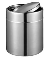 Afvalbak eko fandy tafelmodel swingdeksel 1.5l rvs - thumbnail