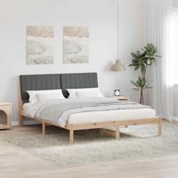 Bedframe met hoofdeinde Bruin 150 x 200 cm Massief grenenhout - thumbnail