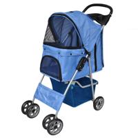 VidaXL Wandelwagen voor hond blauw - thumbnail