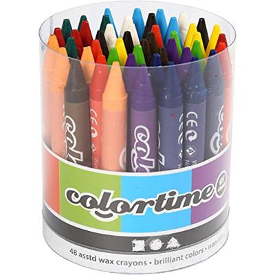 Creativ Company Set met 12 kleuren kleurkrijt, 48 st.