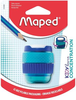 Puntenslijper maped kidy learn concentration blauw