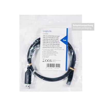 LogiLink USB 3.2 Gen 1 (USB 3.0) Adapterkabel [1x USB 3.2 Gen 1 stekker A (USB 3.0) - 1x RJ45-stekker 8p8c] CU0402 2.00 m