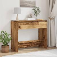 Wandtafel 89x41x76,5 cm bewerkt hout oud houtkleurig - thumbnail