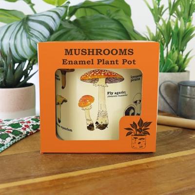 Gift Republic Paddenstoelen - Emaille Bloempot