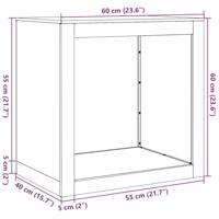 VidaXL Haardhoutrek 60x40x60 cm staal groen - thumbnail