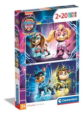 Clementoni legpuzzel super color paw patrol, 2x20st.