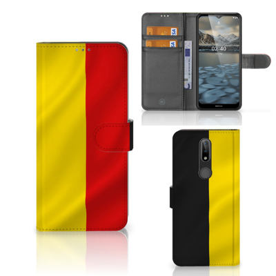 Nokia 2.4 | Bookstyle Case | Belgische Vlag Nokia 2.4 | Bookstyle Case | Belgische Vlag