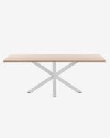 Kave Home Eettafel 'Argo' wit / hout, 200 x 100cm - thumbnail