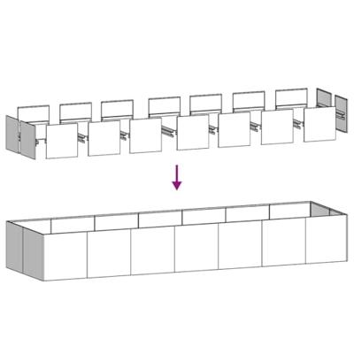 Plantenbak 280x80x40 cm roestvrij staal
