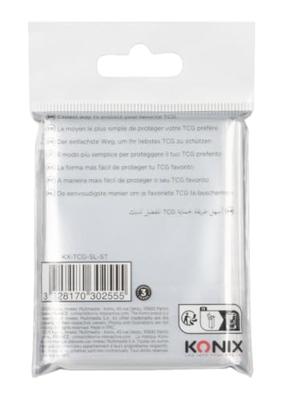 Kaarthoezen - KONIX - Standaardhoezen - 100 vakken - Magic The Gathering, Pokémon-compatibel - Transparant