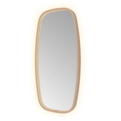 Spiegel Hotbath &MORE 80x40 cm LED-Verlichting Spiegelverwarming Deens Ovaal Geborsteld Koper PVD