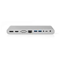Nedis USB Docking Station | USB-C Male | 0.2 m | Wit met Euro Lock | 1 stuks - CCTB64991AL02 CCTB64991AL02 - thumbnail