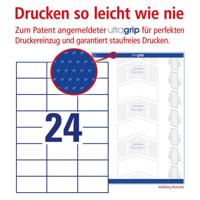 Avery-Zweckform 3474-200 70 x 37 mm Papier Wit 5280 stuk(s) Permanent hechtend Universele etiketten 220 vel DIN A4 - thumbnail