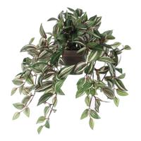 Mica Decorations kunst hangplant tradescantia 45cm groen - thumbnail