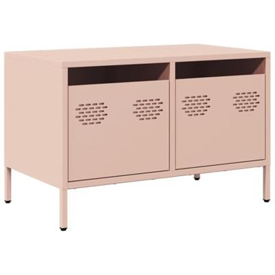 Tv-meubel 68x39x43,5 cm koudgewalst staal roze