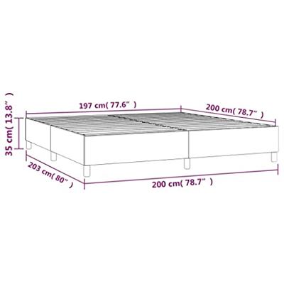 Boxspringframe fluweel donkergrijs 200x200 cm Boxspringframe fluweel donkergrijs 200x200 cm