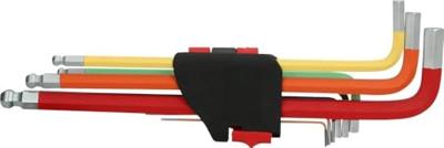KS Tools 151.4420 Inbus Haakse schroevendraaierset 1.5 mm, 2 mm, 2.5 mm, 3 mm, 4 mm, 5 mm, 6 mm, 8 mm, 10 mm 9-delig
