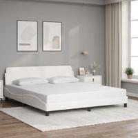 Bedframe "Dover" kunstleer wit 180x200 cm - thumbnail