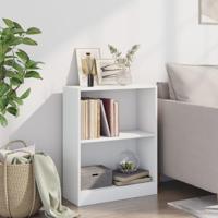 Boekenkast 60x24x76 cm bewerkt hout wit - thumbnail