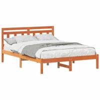 Bedframe met hoofdeinde Bruin Massief grenenhout - thumbnail