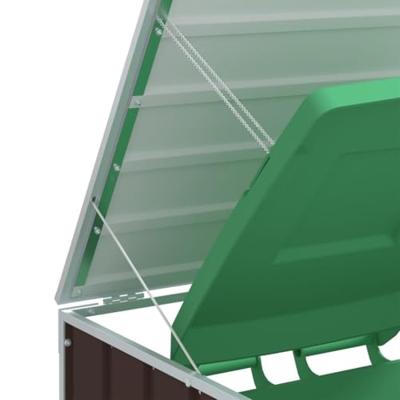Containerberging voor 1 container 72x81x115 cm staal bruin - thumbnail