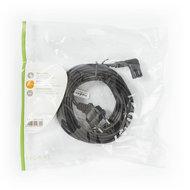 Voedingskabel | Eurostekker haaks - IEC-320-C7 links/rechts | 5,0 m | Zwart
