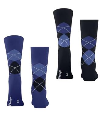 Burlington 2-paar Everyday heren sokken - Argyle - katoenen sokken met ruit print
