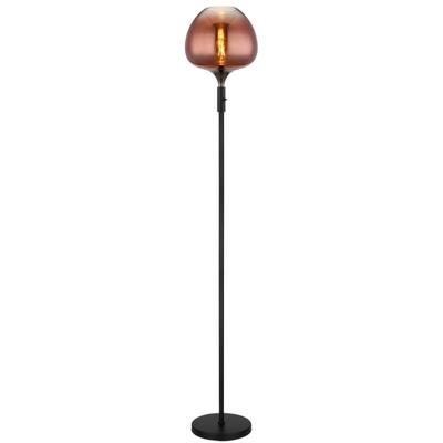Globo Zwarte vloerlampMaxy met rood glas Ø 29cm - 15548S2G
