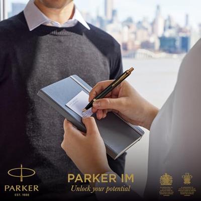 Parker IM Premium balpen, grijs GT, medium, giftbox