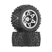 Dboots Sand Scorpion Db Tire Set Glued (Black) (Chrome) (2PCS/Rear) (AR550006) - thumbnail