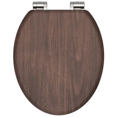 MDF WC-bril DARK WOOD met soft-close lange levensduur: extreem onbreekbaar en krasbestendig comfort en functie: geruisloos sluiten dankzij de automatische valrem eenvoudig schoon te maken dankzi