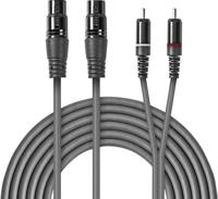 Nedis COTH15230GY15 Xlr-audiokabel 2x Xlr 3-pins Female - 2x Rca Male 1,5 M Grijs - thumbnail
