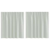 Gordijnen voile met roedezakken 2 st lichtgrijs - thumbnail