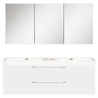 Badkamermeubelset Differnz Somero Met Keramiek Wastafel 120 cm Hoogglans Wit Differnz