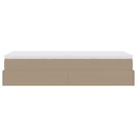 Ottoman bed met matras 80x200 cm kunstleer cappuccinokleurig - thumbnail