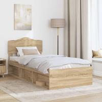 Bedframe Sonoma Eiken 75 x 190 cm Massief grenenhout - thumbnail