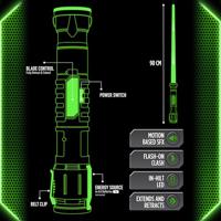 Power Light Saber Green + Licht en Geluid - thumbnail