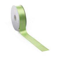 Satijnlint PREMIUM Double face 25mm x 25 meter appelgroen - thumbnail