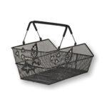 Basil cento flower multi - fietsmand - achterop - zwart