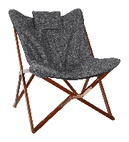 Vlinderstoel hout antraciet - thumbnail