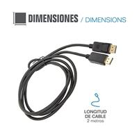 Kabel DisplayPort iggual IGG318362 2 m Zwart 8K Ultra HD - thumbnail